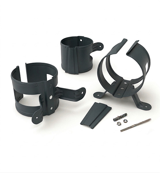 Крепление трубы в дерево (матовое)