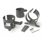 Крепление трубы в дерево (матовое)