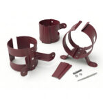 Крепление трубы в дерево (глянец)